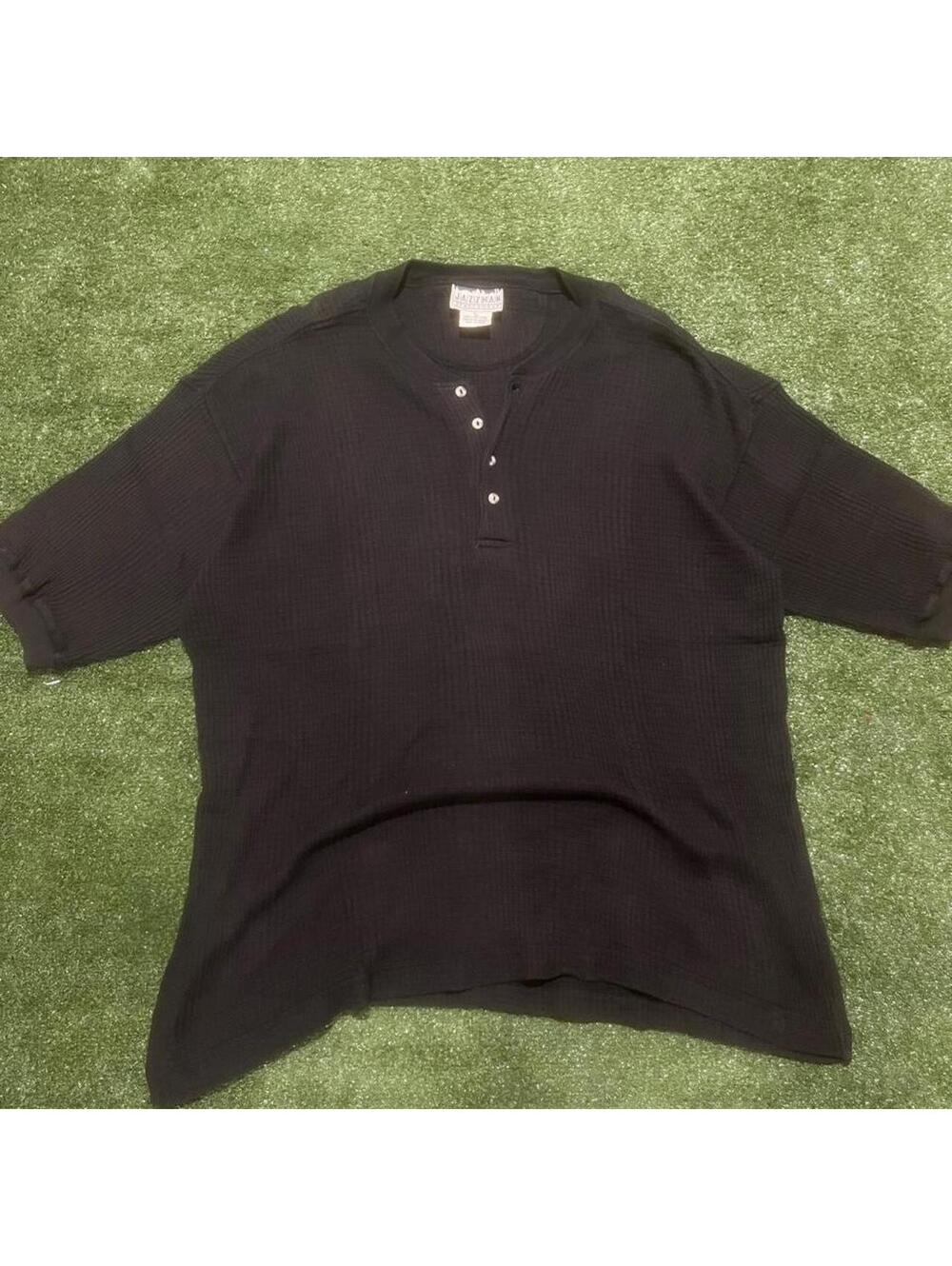 Black Vintage 90s Jazzman Thermal Shirt – Size L